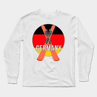 Cool Ski Flag of Germany Long Sleeve T-Shirt